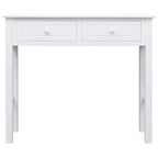 Mesa consola de madera blanco 90x30x77 cm
