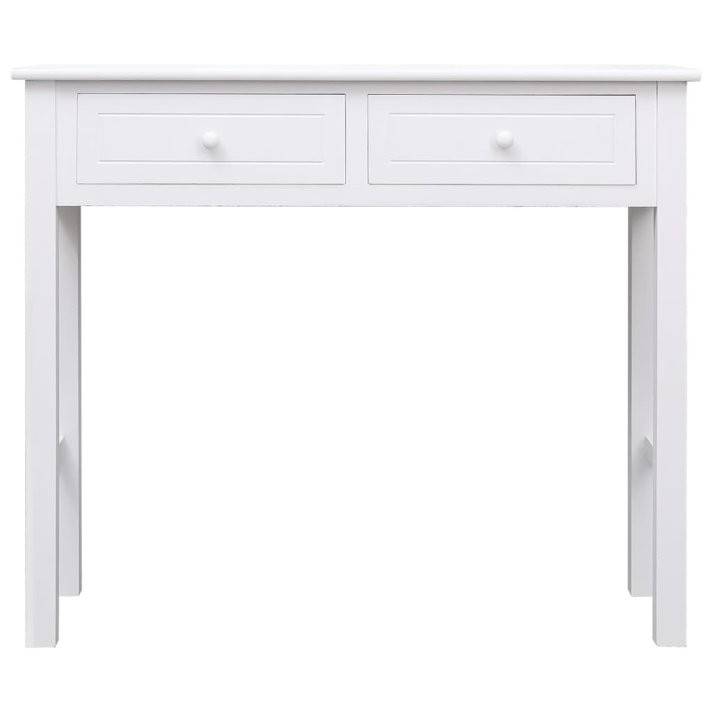 Mesa consola de madera blanco 90x30x77 cm