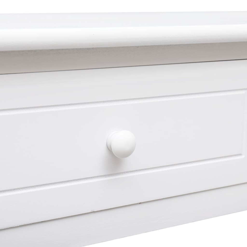 Mesa consola de madera blanco 90x30x77 cm