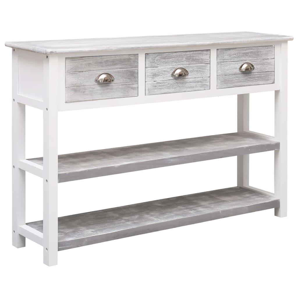 Aparador de madera de mango maciza 120x30x75 cm