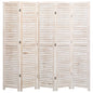 Biombo de 3 paneles madera maciza gris 105x165 cm