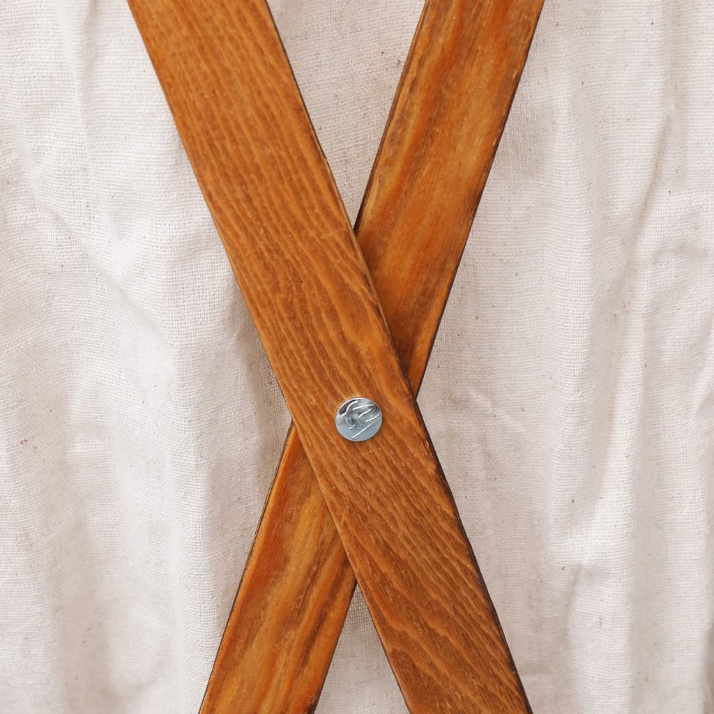 Cesto para colada plegable madera y tela color crema