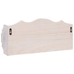 Perchero de pared de madera blanco 50x10x23 cm