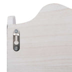 Perchero de pared de madera blanco 50x10x30 cm