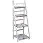 Soporte para plantas de 4 niveles madera gris 43x33x113 cm