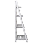 Soporte para plantas de 4 niveles madera gris 43x33x113 cm