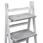 Soporte para plantas de 4 niveles madera gris 43x33x113 cm