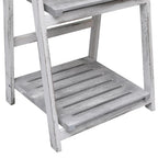 Soporte para plantas de 4 niveles madera gris 43x33x113 cm