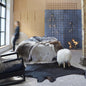 Alfombra de piel de vaca auténtica beige 150x170 cm