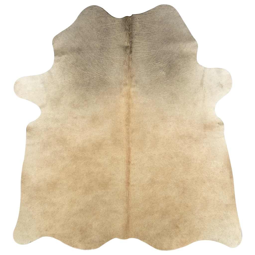 Alfombra de piel de vaca auténtica beige 150x170 cm