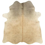 Alfombra de piel de vaca auténtica beige 150x170 cm