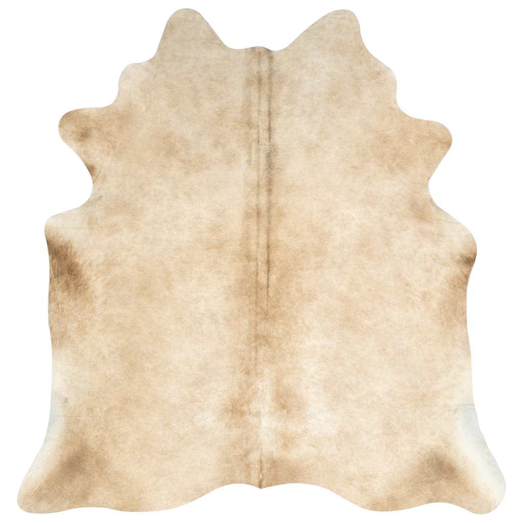 Alfombra de piel de vaca auténtica beige 150x170 cm