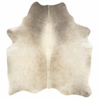 Alfombra de piel de vaca auténtica beige 150x170 cm