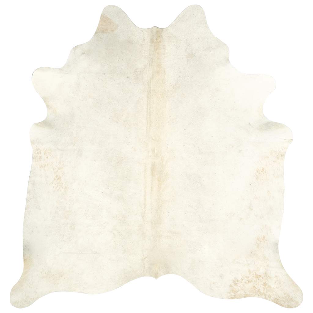Alfombra de piel de vaca auténtica beige 150x170 cm