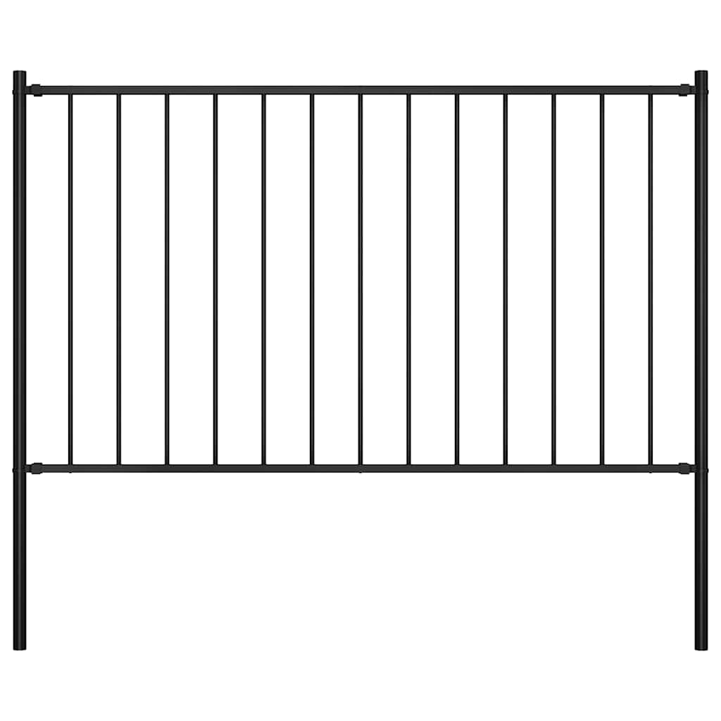 Panel de valla Woerden con postes de acero, 1,7 x 0,75 m, antracita