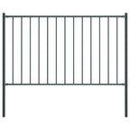 Panel de valla Woerden con postes de acero, 1,7 x 0,75 m, antracita
