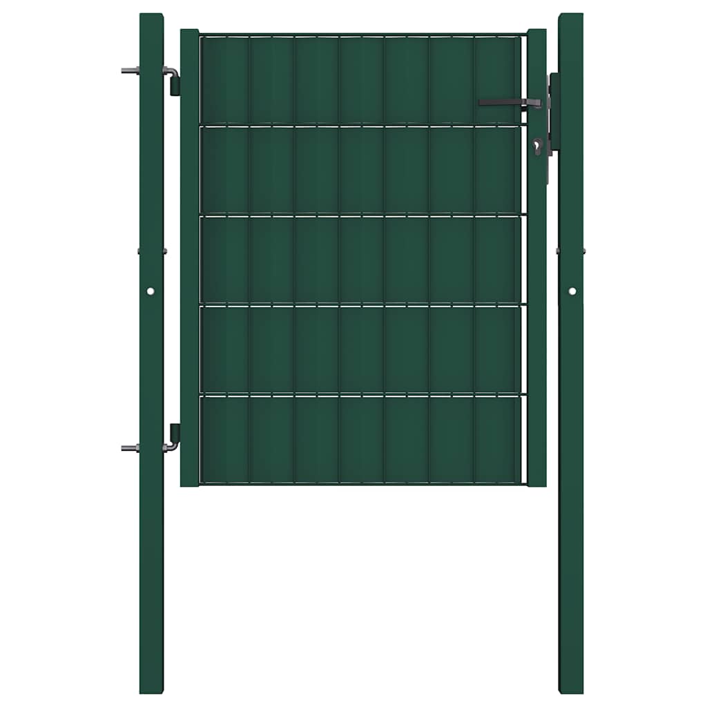 Puerta de valla de PVC y acero 100 x 100 cm antracita
