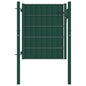Puerta de valla de PVC y acero 100 x 100 cm antracita