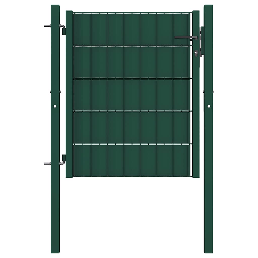 Puerta de valla de PVC y acero 100 x 100 cm antracita