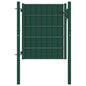 Puerta de valla de PVC y acero 100 x 100 cm antracita