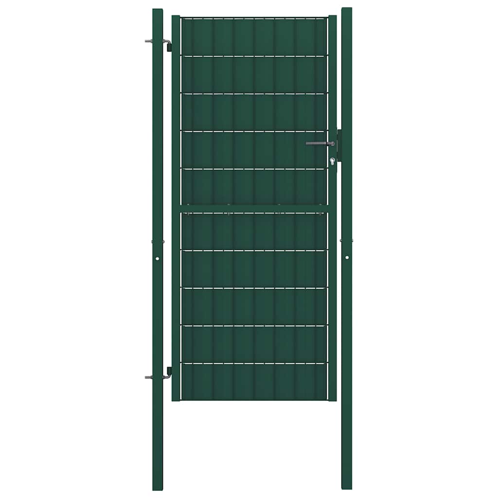 Puerta de valla de PVC y acero 100 x 100 cm antracita