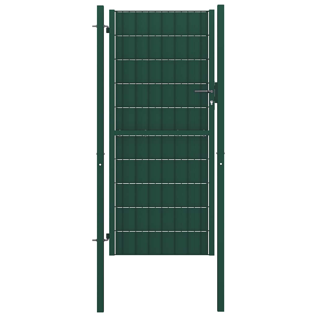 Puerta de valla de PVC y acero 100 x 100 cm antracita