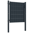 Puerta de valla de PVC y acero 100 x 100 cm antracita