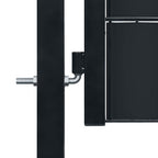 Puerta de valla de PVC y acero 100 x 100 cm antracita