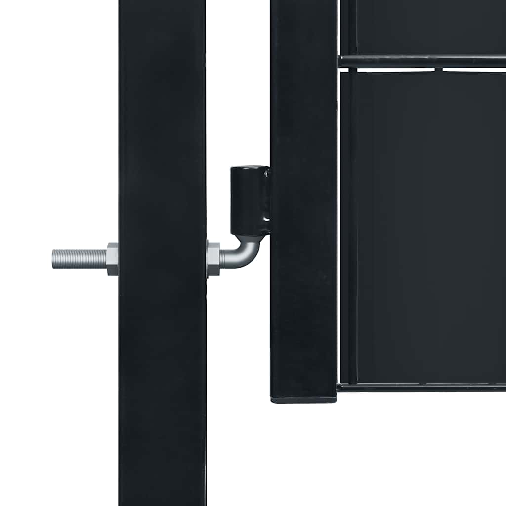 Puerta de valla de PVC y acero 100 x 100 cm antracita