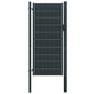 Puerta de valla de PVC y acero 100 x 100 cm antracita