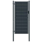 Puerta de valla de PVC y acero 100 x 100 cm antracita