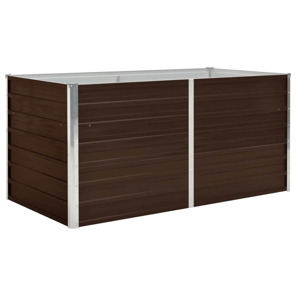 Mesa de cultivo de acero galvanizado marrón 160x80x77 cm