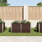 Mesa de cultivo de acero galvanizado marrón 160x80x77 cm