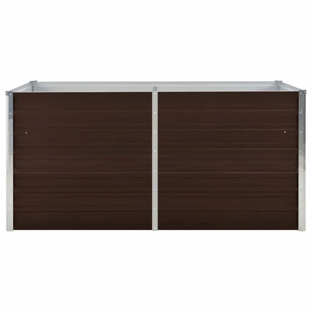 Mesa de cultivo de acero galvanizado marrón 160x80x77 cm