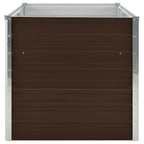 Mesa de cultivo de acero galvanizado marrón 160x80x77 cm