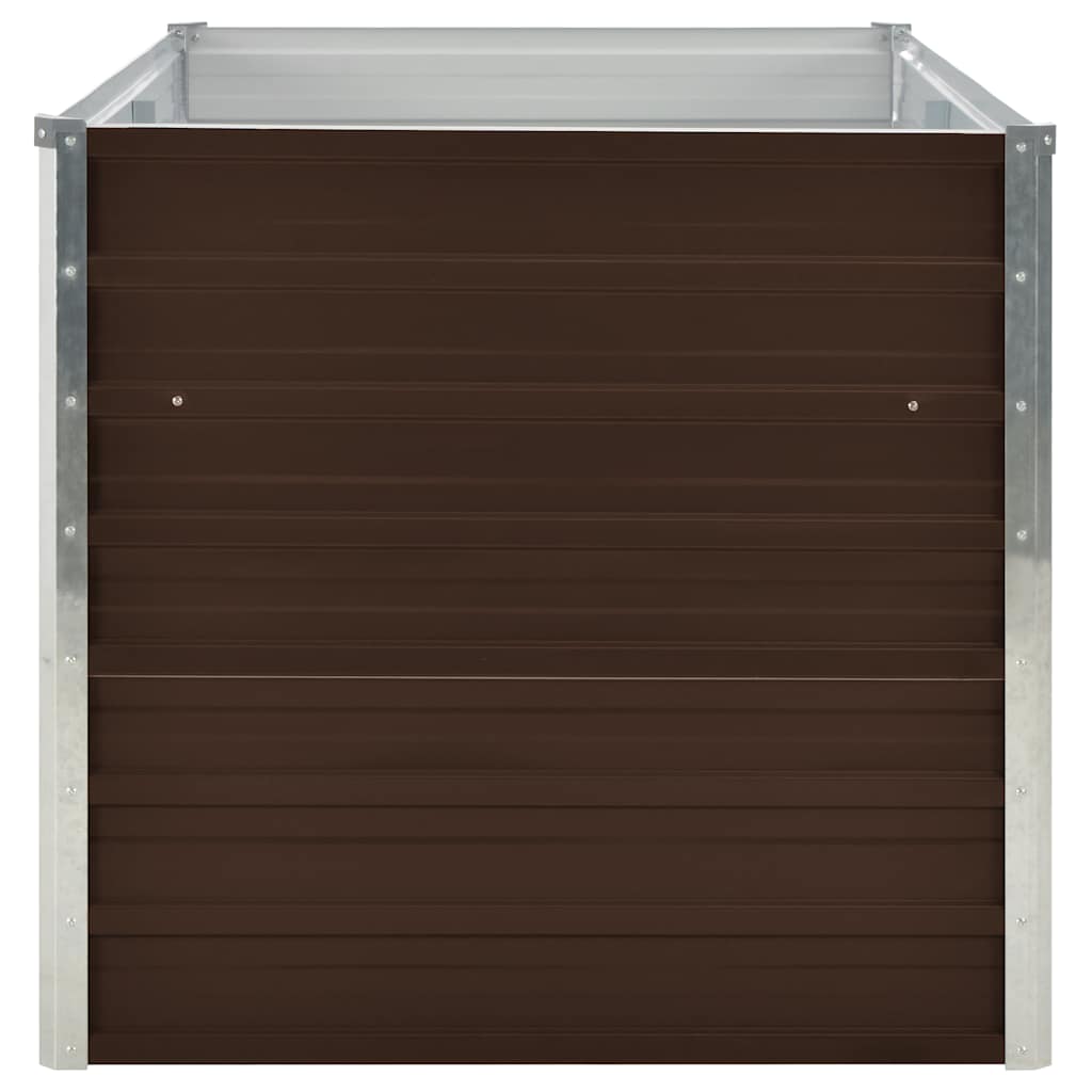 Mesa de cultivo de acero galvanizado marrón 160x80x77 cm