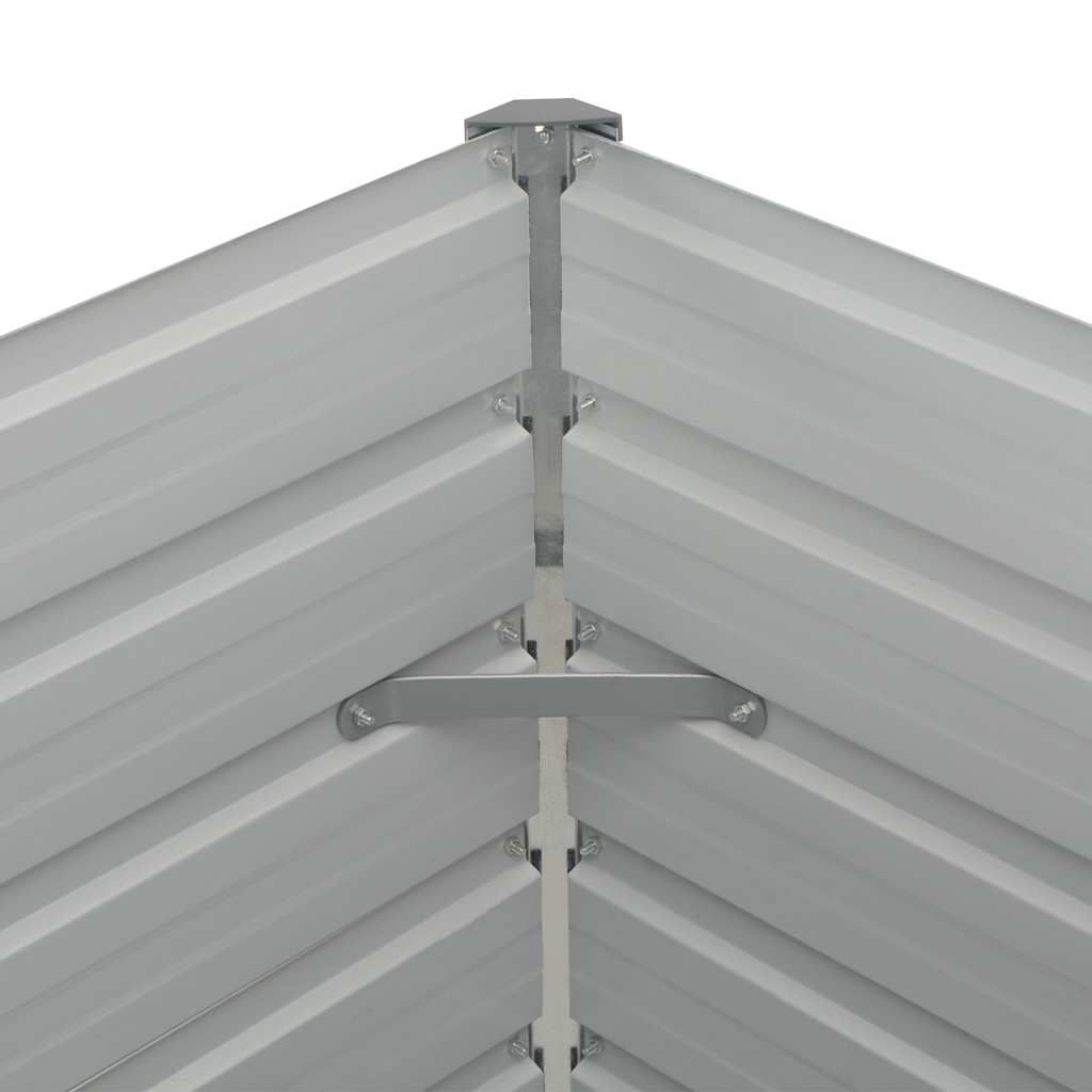 Mesa de cultivo de acero galvanizado marrón 160x80x77 cm