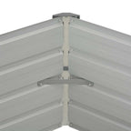 Mesa de cultivo de acero galvanizado marrón 129x129x45 cm