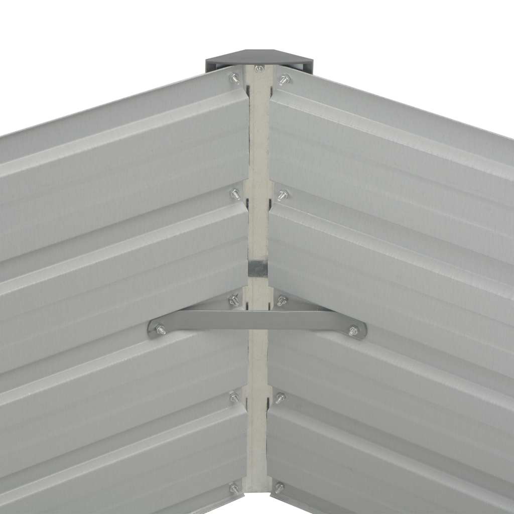 Mesa de cultivo de acero galvanizado marrón 129x129x45 cm