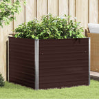 Jardinera elevada acero galvanizado gris antracita 100x100x77cm