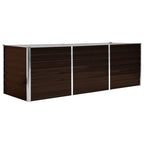 Arriate de acero galvanizado marrón 240x80x77 cm