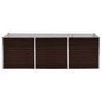 Arriate de acero galvanizado marrón 240x80x77 cm