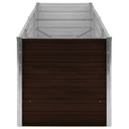 Arriate de acero galvanizado marrón 240x80x77 cm