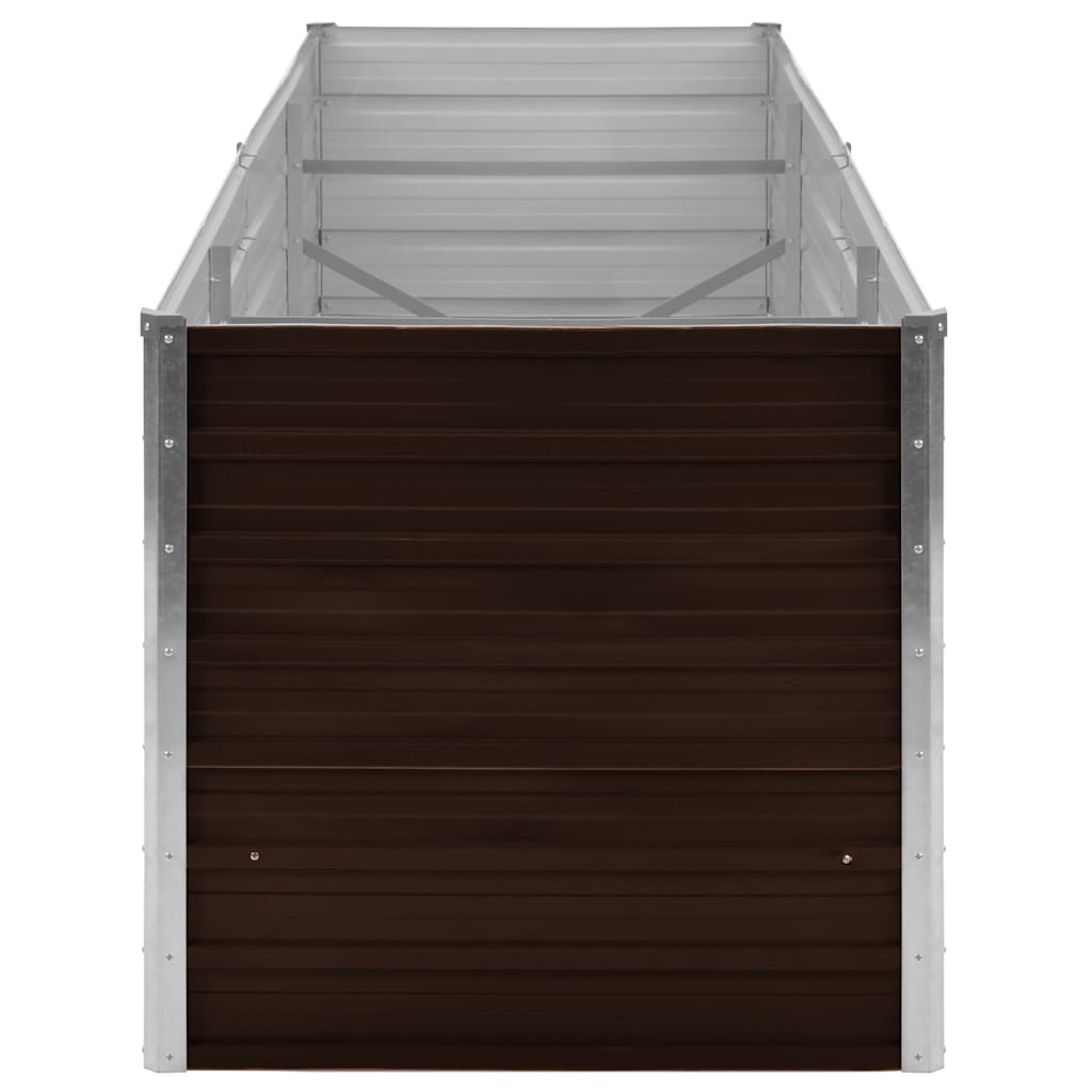 Arriate de acero galvanizado marrón 240x80x77 cm