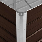 Arriate de acero galvanizado marrón 240x80x77 cm
