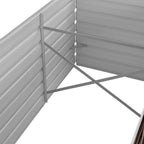 Arriate de acero galvanizado marrón 240x80x77 cm