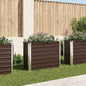 Floreira de aço galvanizado cinza antracite 100x40x77 cm