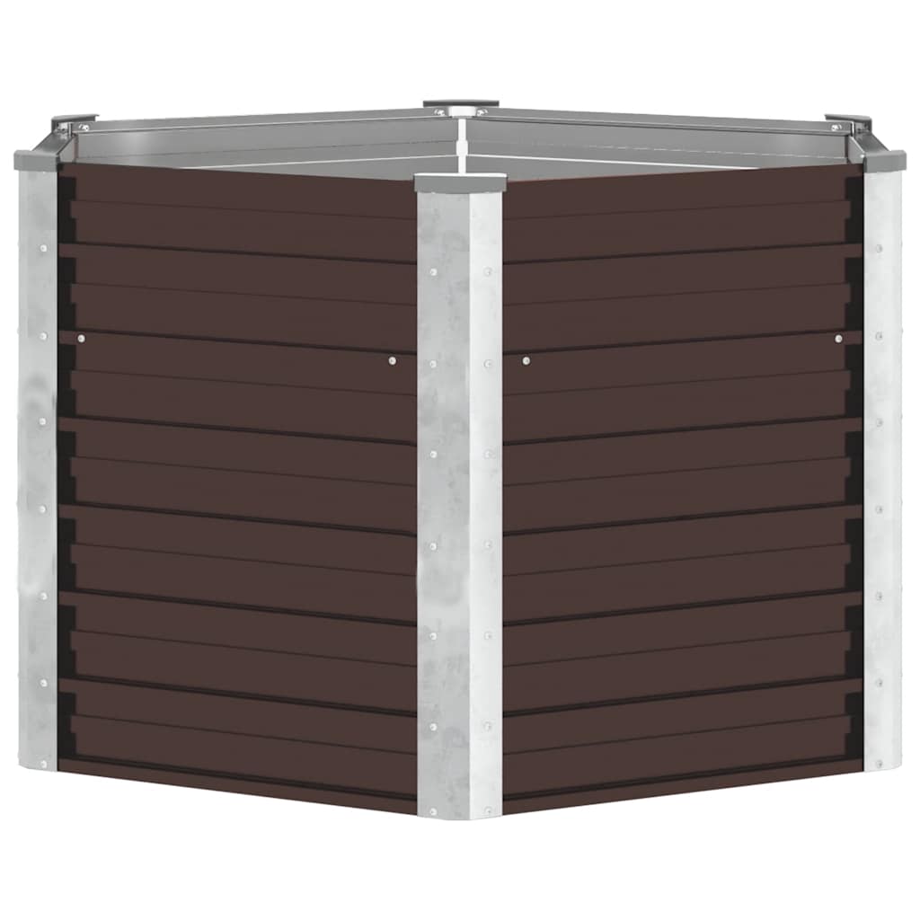 Arriate de acero galvanizado gris antracita 100x40x77 cm