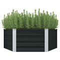Jardinera elevada acero galvanizado gris antracita 100x100x77cm