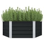 Jardinera elevada acero galvanizado gris antracita 100x100x77cm